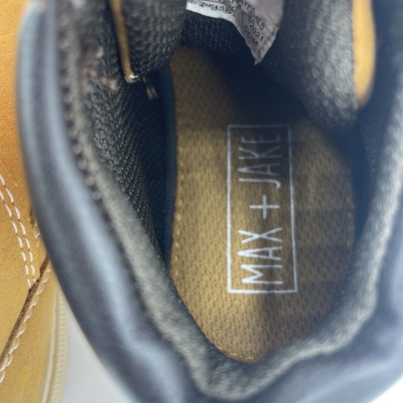 MAX + JAKE toddlers WORK BOOTS in TAN w/laces and velcr0 sz 10 - GUC* - Picture 7 of 8